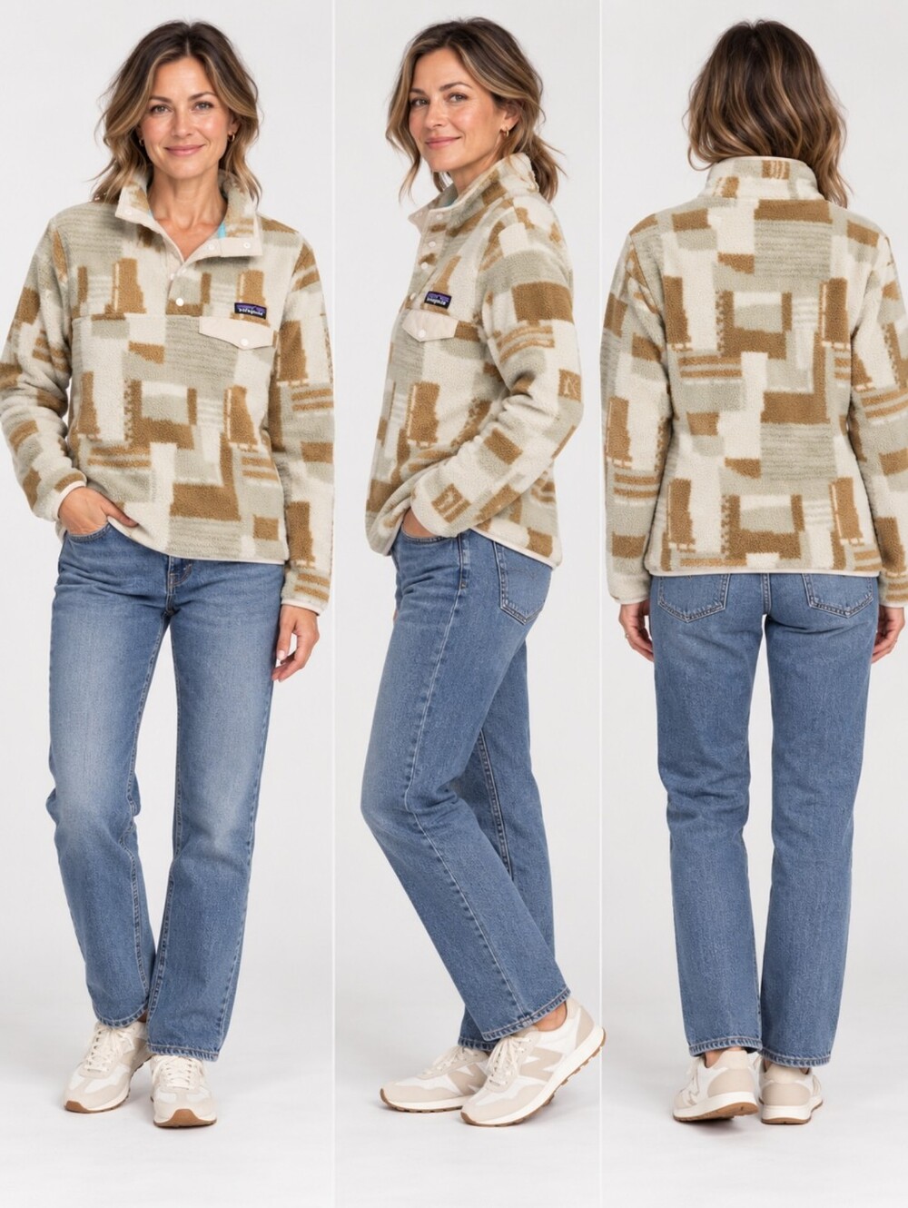 Patagonia Synchilla Snap-T Fleece Pullover Women’s S Southwest Geometric FA15